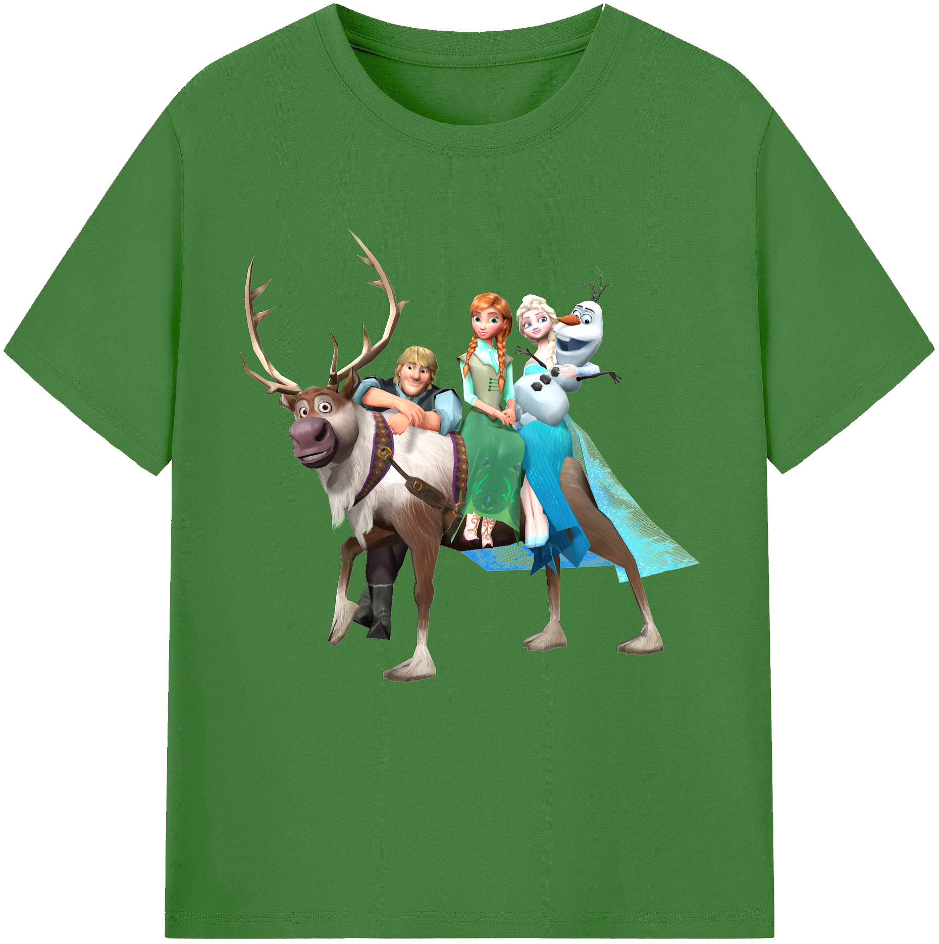 （画像用） アナと雪の女王 アンナ エルサ Frozen Anna Elsa レディースカジュアルプリントTシャツ（綿100％）